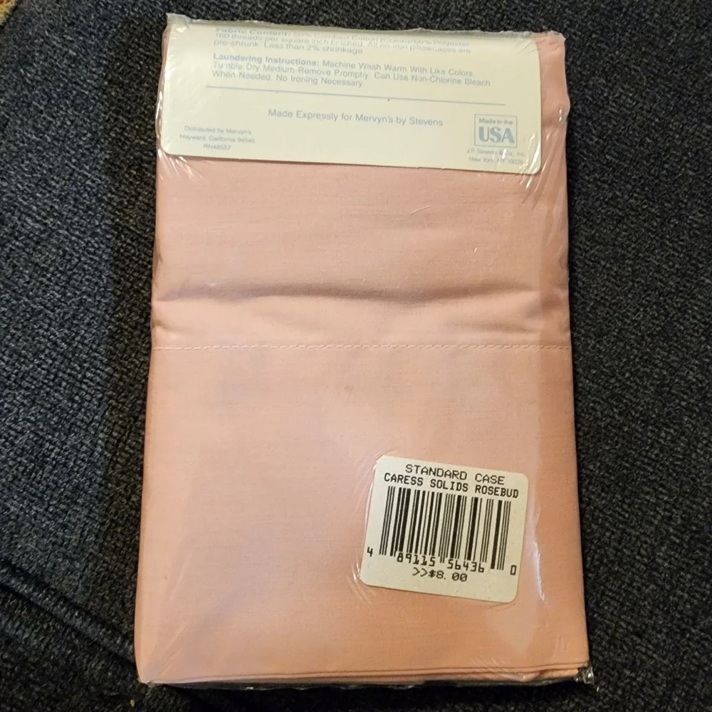 MERVYN'S Caress Two‎ Standard Pillowcases Pink VINTAGE NEW